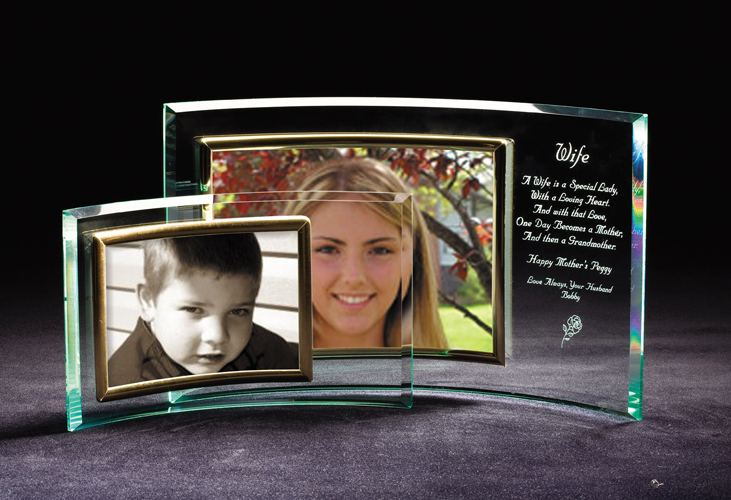 Glass Crescent Picture Frames- Horizontal